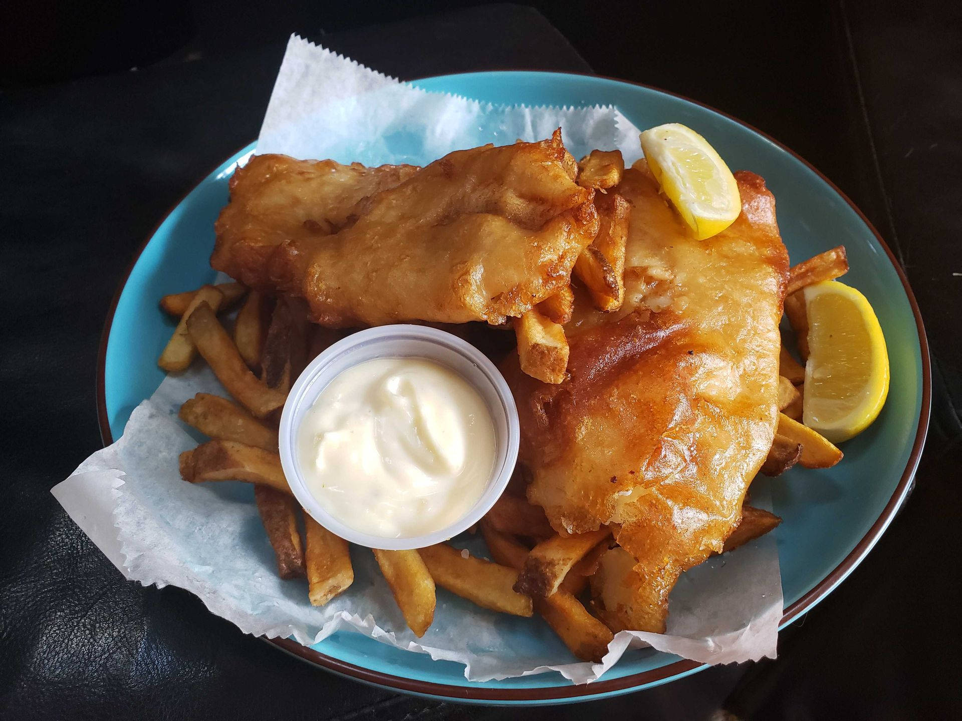 shiny, oily, golden fish and chips, Full HD Desktop Wallpaper