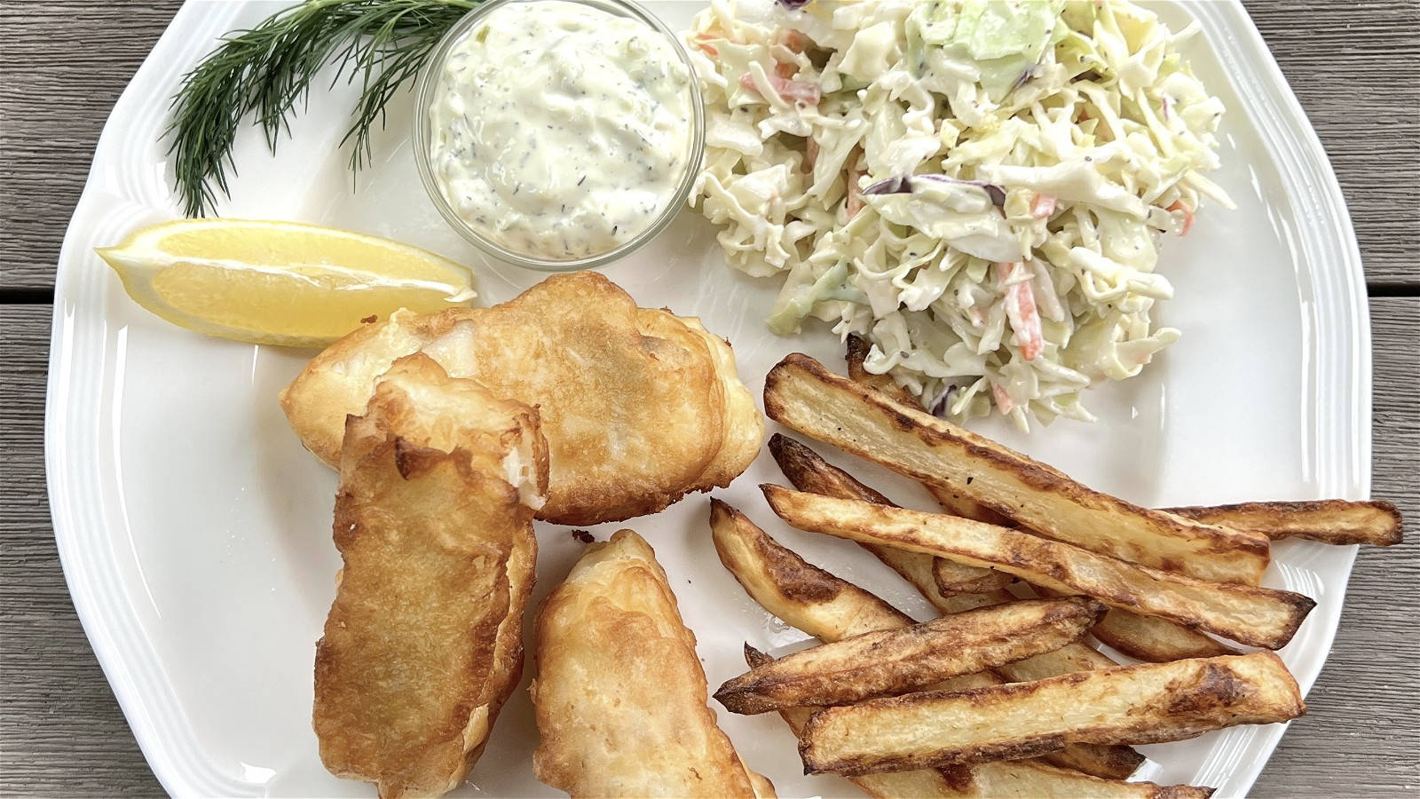 Fish and Chips, coleslaw, tartar sauce, HD Desktop Wallpaper