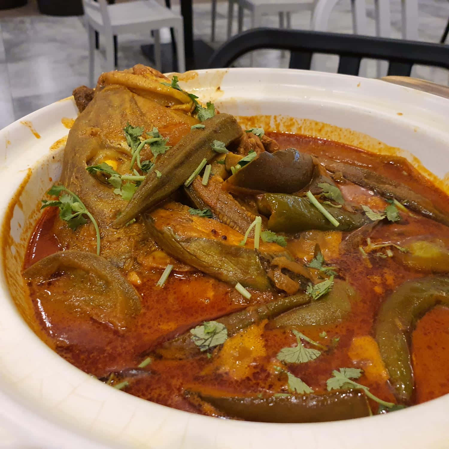 Fish Head Curry, steaming bowl, rich red curry, HD Desktop Wallpaper