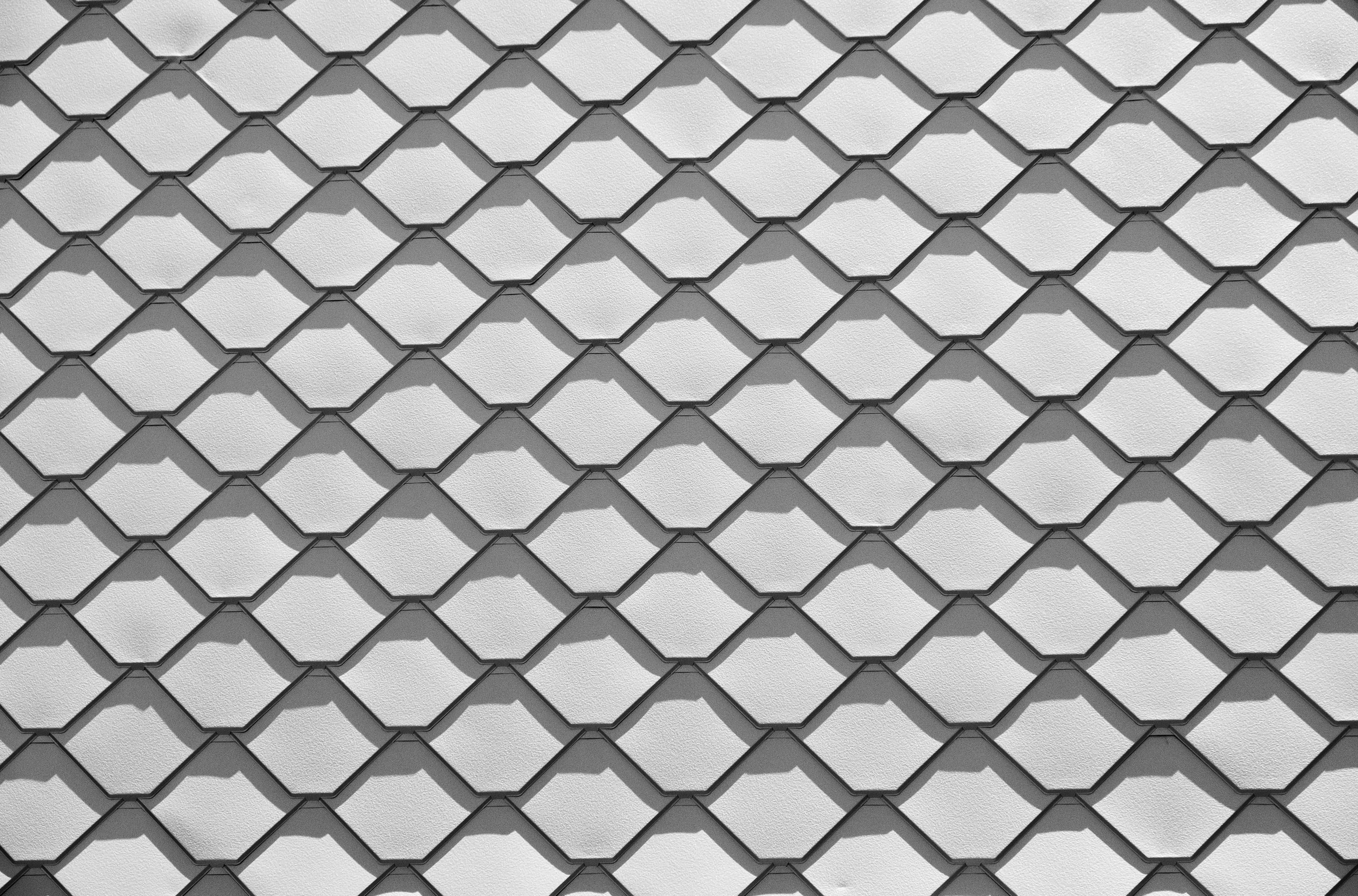fish scale, diamond-shaped shingles, repeating geometric pattern, 4K Desktop Wallpaper