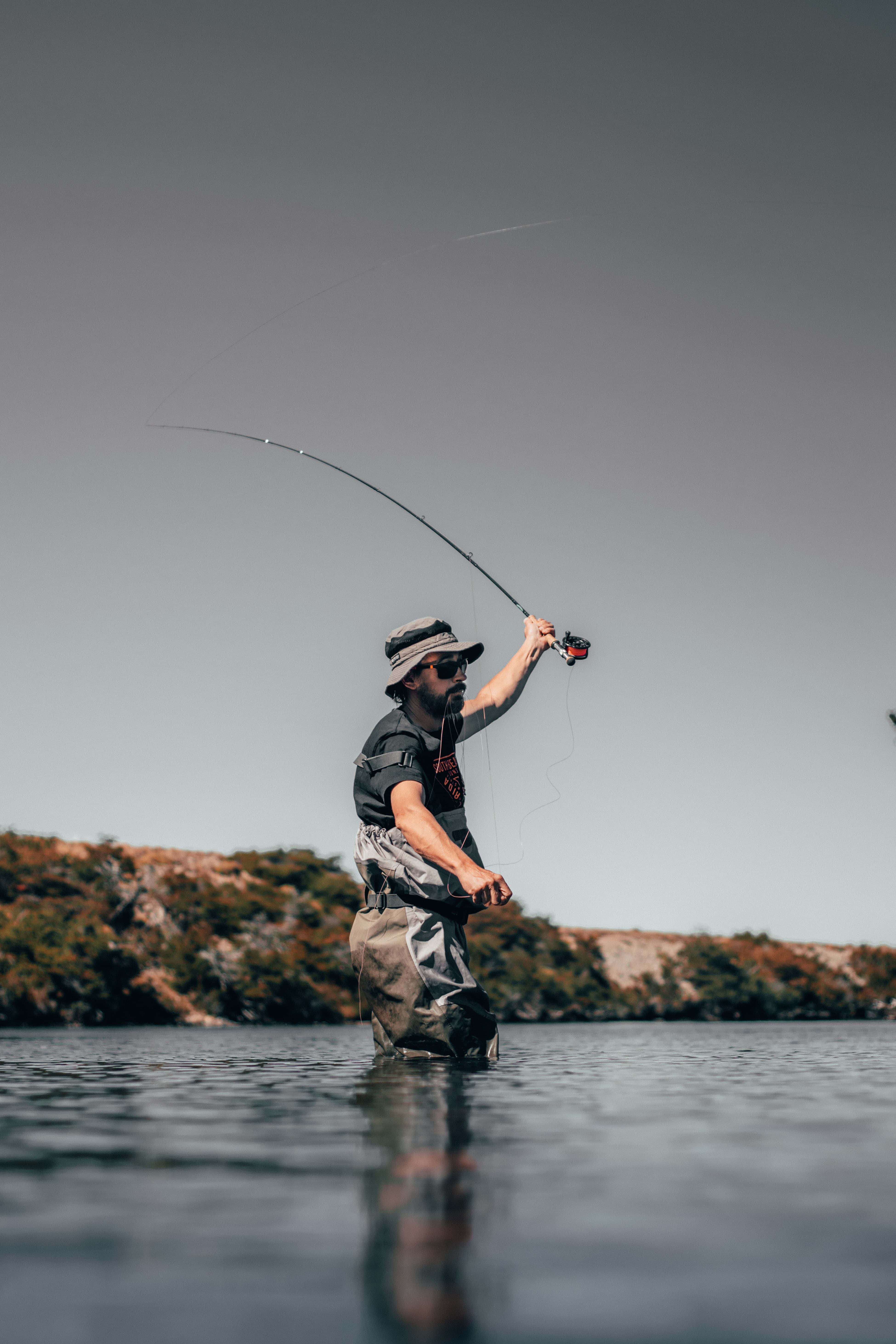 fishing phone, fly fishing, fly rod, 5K Phone Wallpaper
