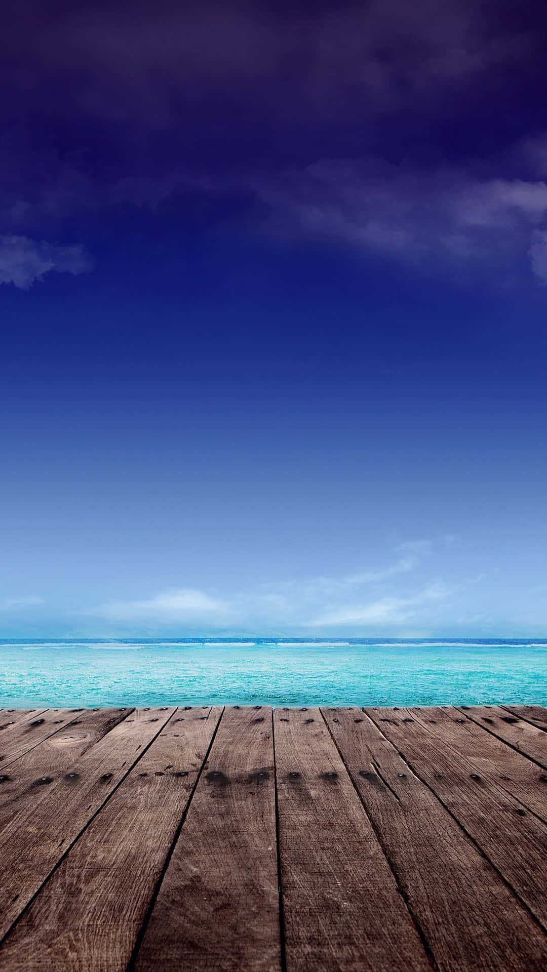 beach phone, wooden pier, turquoise ocean, Full HD Phone Wallpaper
