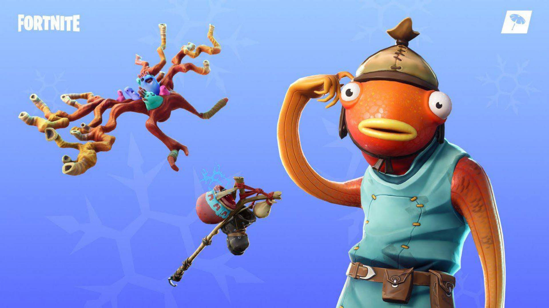 Fishstick Fortnite, Fortnite, teal vest, Full HD Desktop Wallpaper