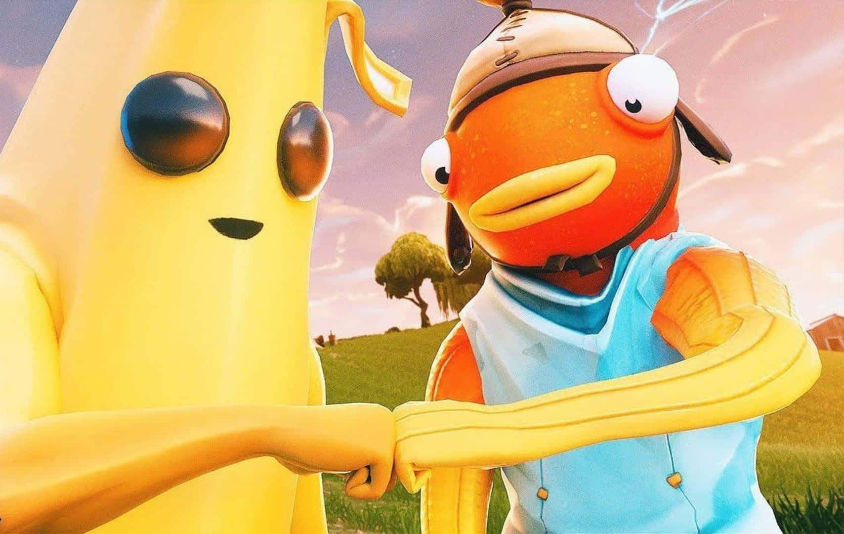 Fortnite Fishstick Skin, Fortnite, banana, HD Desktop Wallpaper