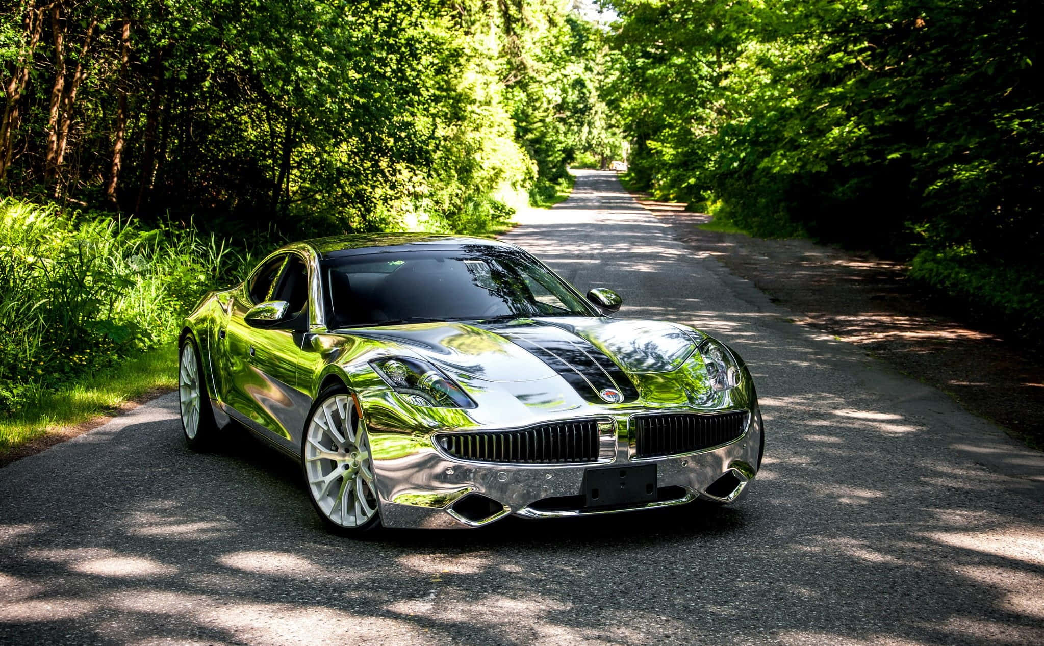 Fisker 2047, chrome, sports car, Full HD Desktop Wallpaper