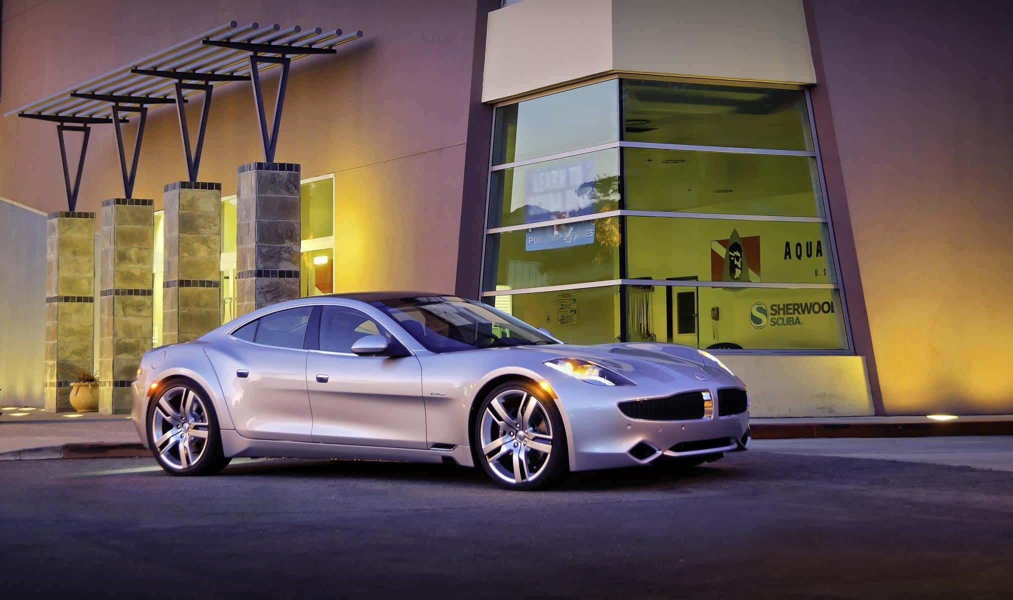 Fisker 2025 X, silver, scenic coastal highway, Full HD Desktop Wallpaper