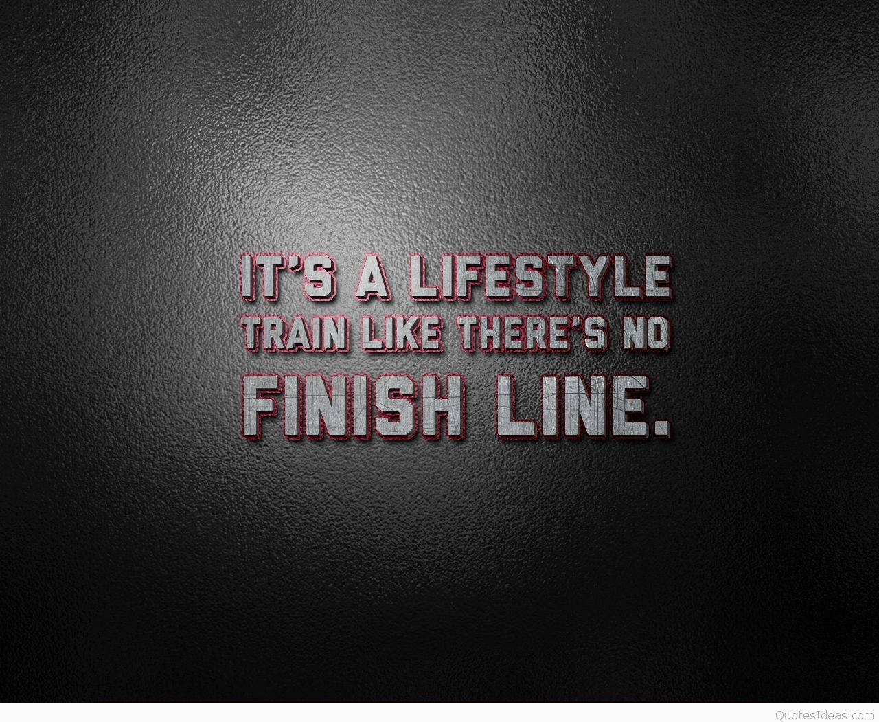 metallic letters, textured black leather background, IT'S A LIFESTYLE TRAIN LIKE THERE'S NO FINISH LINE, HD Desktop Wallpaper