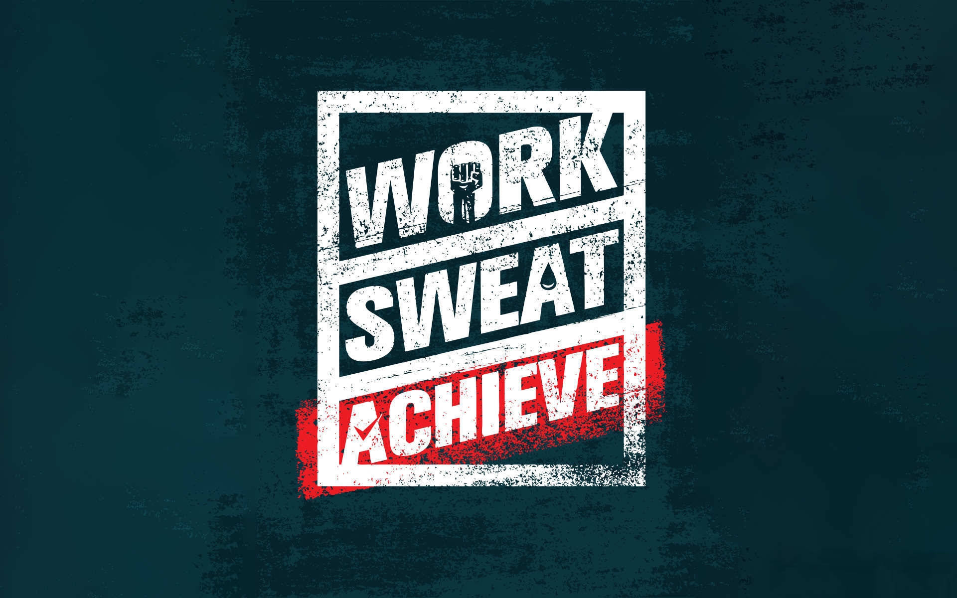 Fitness Motivations, dark teal textured background, red accent, Full HD Desktop Wallpaper