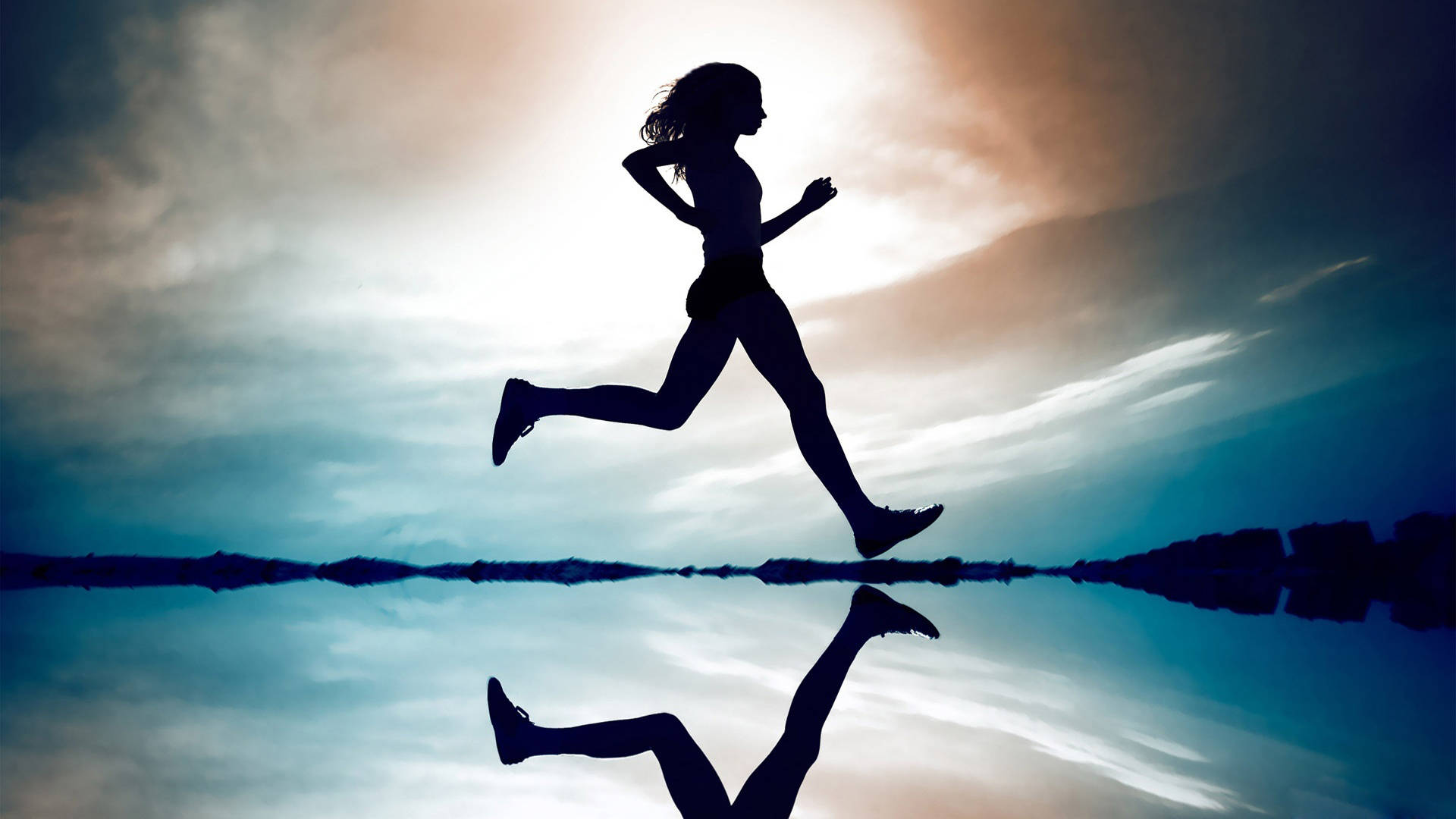 fitness, runner, mid-stride, Full HD Desktop Wallpaper