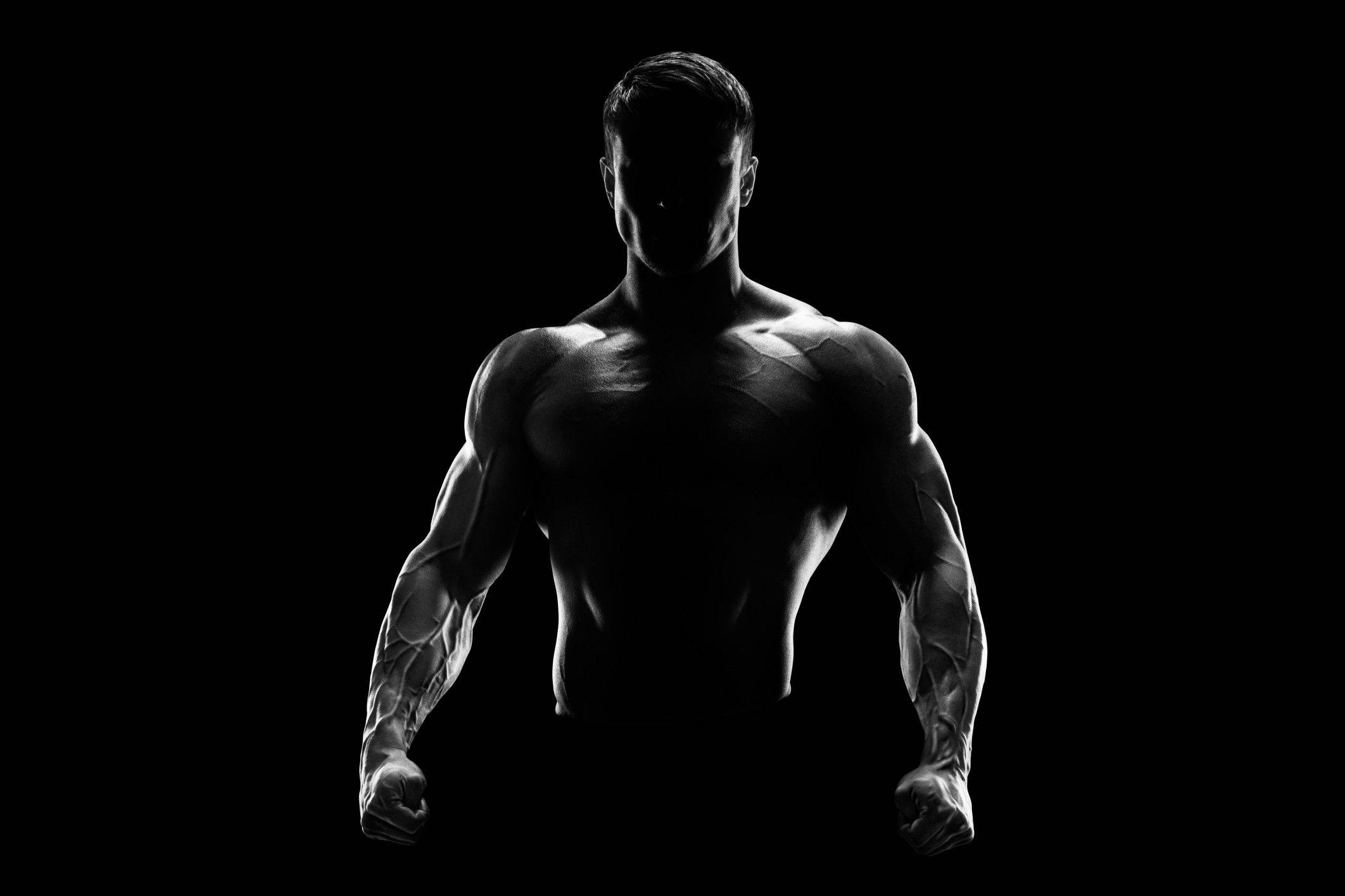 Fitness, body builder, silhouette, Full HD Desktop Wallpaper