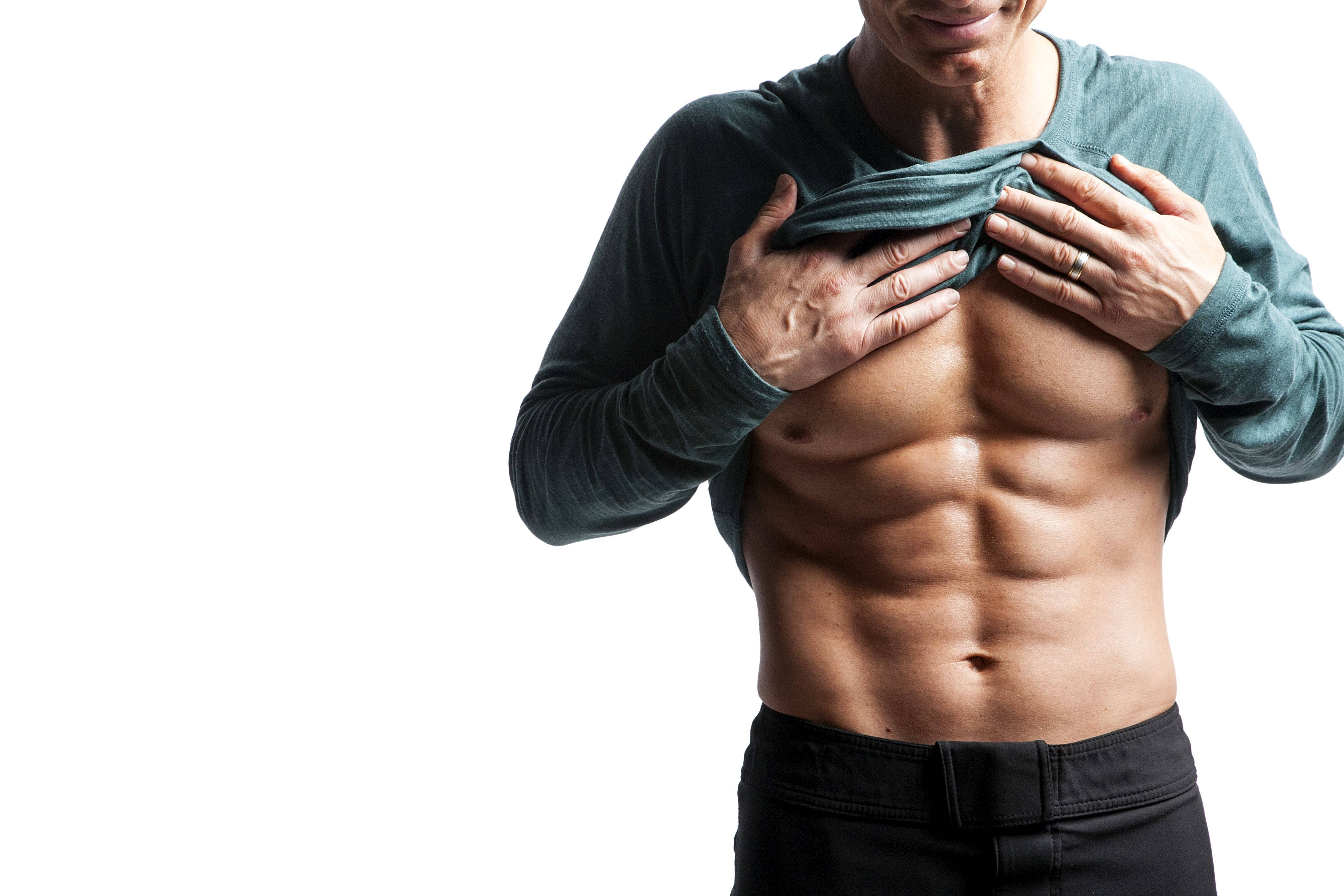 muscle man, defined abs, green shirt, 4K Desktop Wallpaper