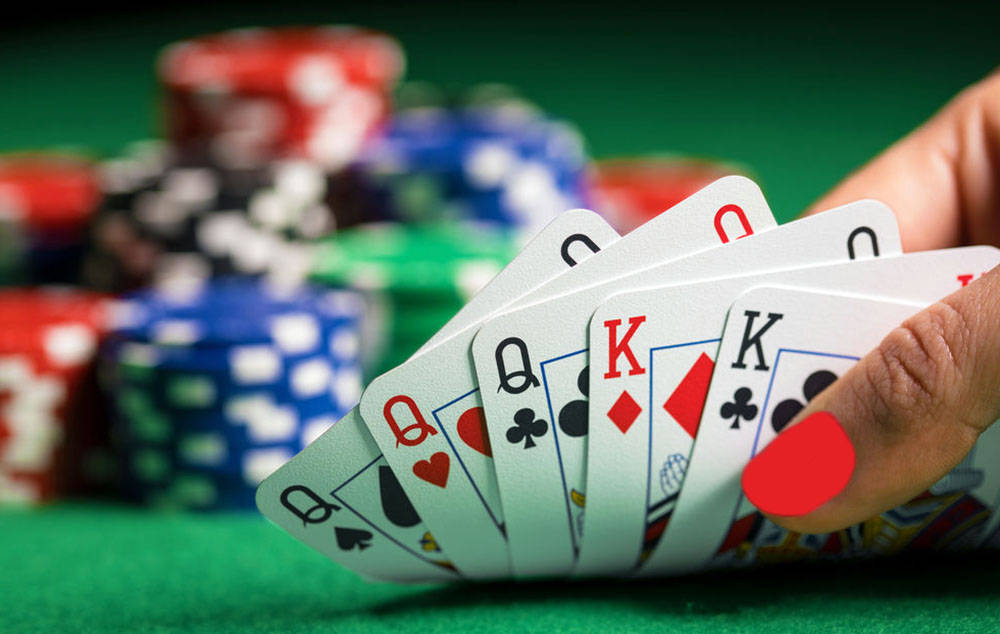 Five-card Draw, royal flush, poker cards, SD Desktop Wallpaper