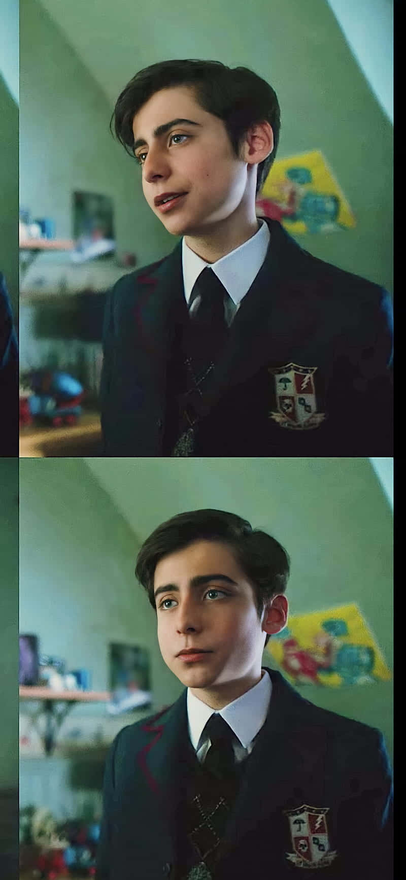 Five Hargreeves, school uniform, crest, HD Phone Wallpaper