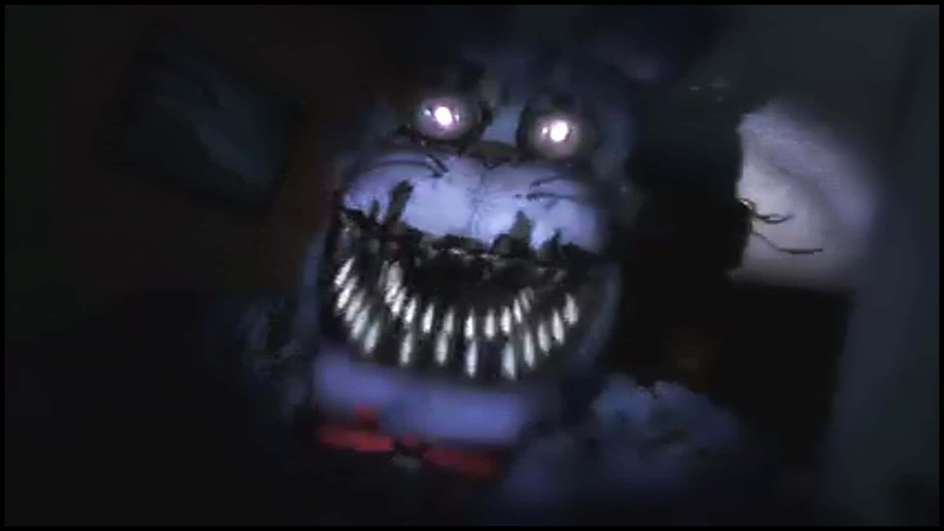 Five Nights At Freddys 4, animatronic bunny, glowing eyes, Full HD Desktop Wallpaper