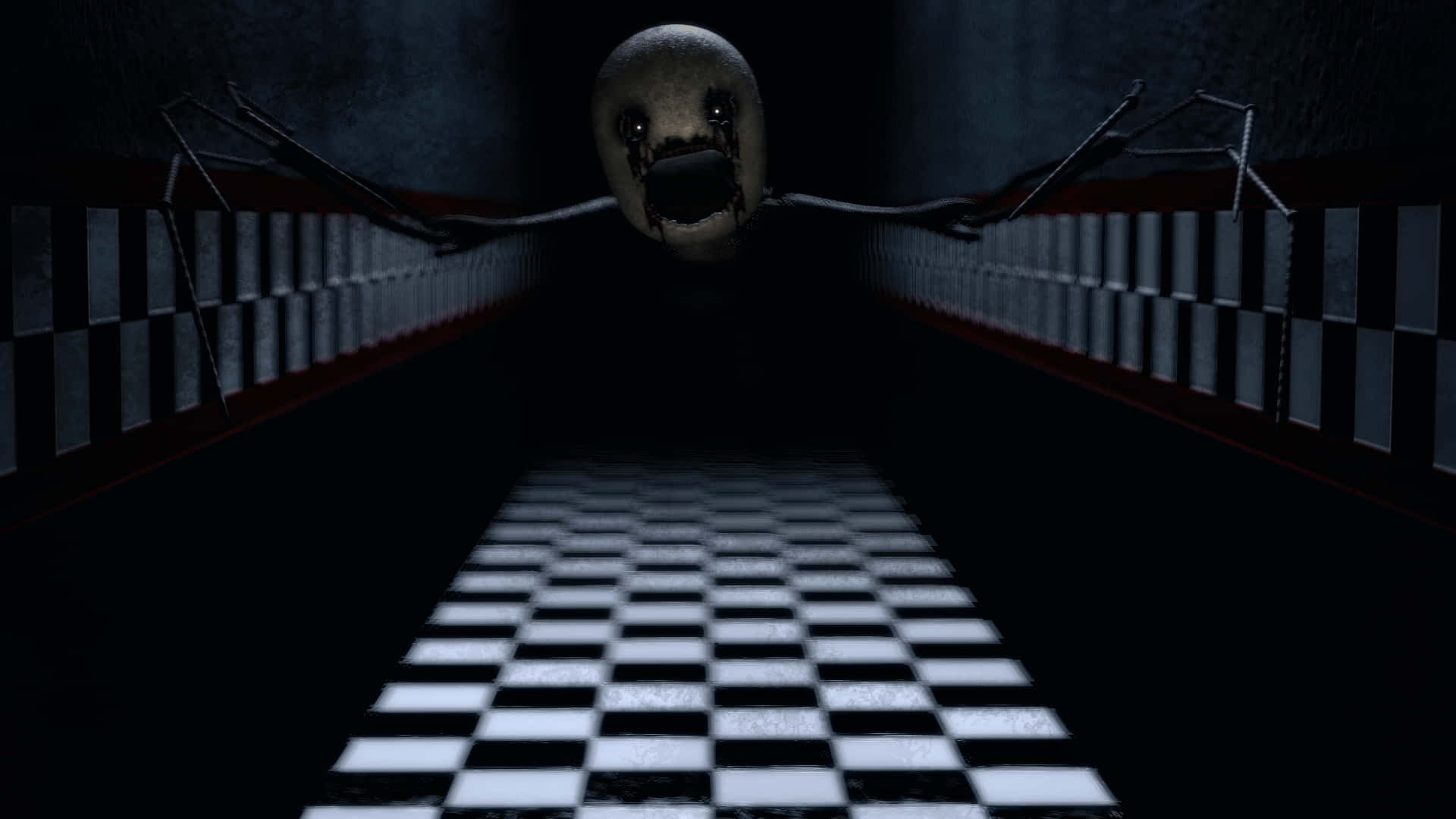 Five Nights At Freddys 4, ghost, dark hallway, Full HD Desktop Wallpaper