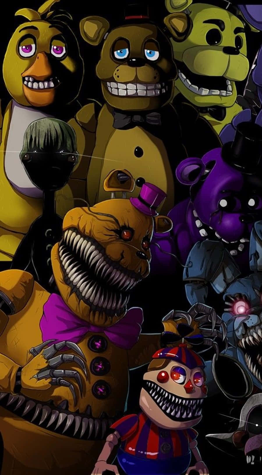 Five Nights At Freddys, animatronic characters, sharp teeth, HD Phone Wallpaper