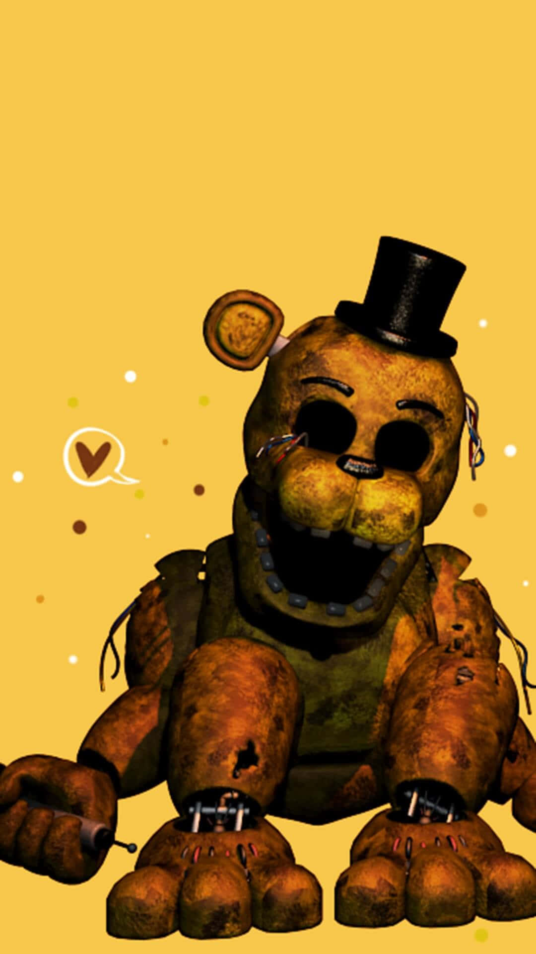 Five Nights At Freddys, animatronic bear, top hat, Full HD Phone Wallpaper