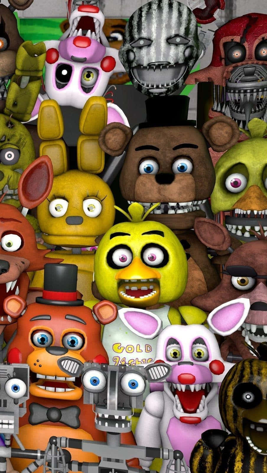 Five Nights At Freddys, animatronic characters, sharp teeth, HD Phone Wallpaper