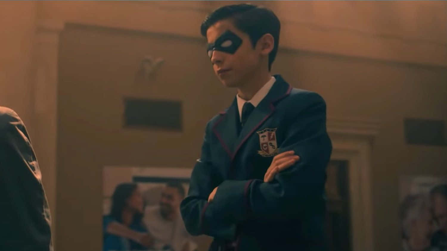 Five Umbrella Academy, black eye mask, school uniform, HD Desktop Wallpaper
