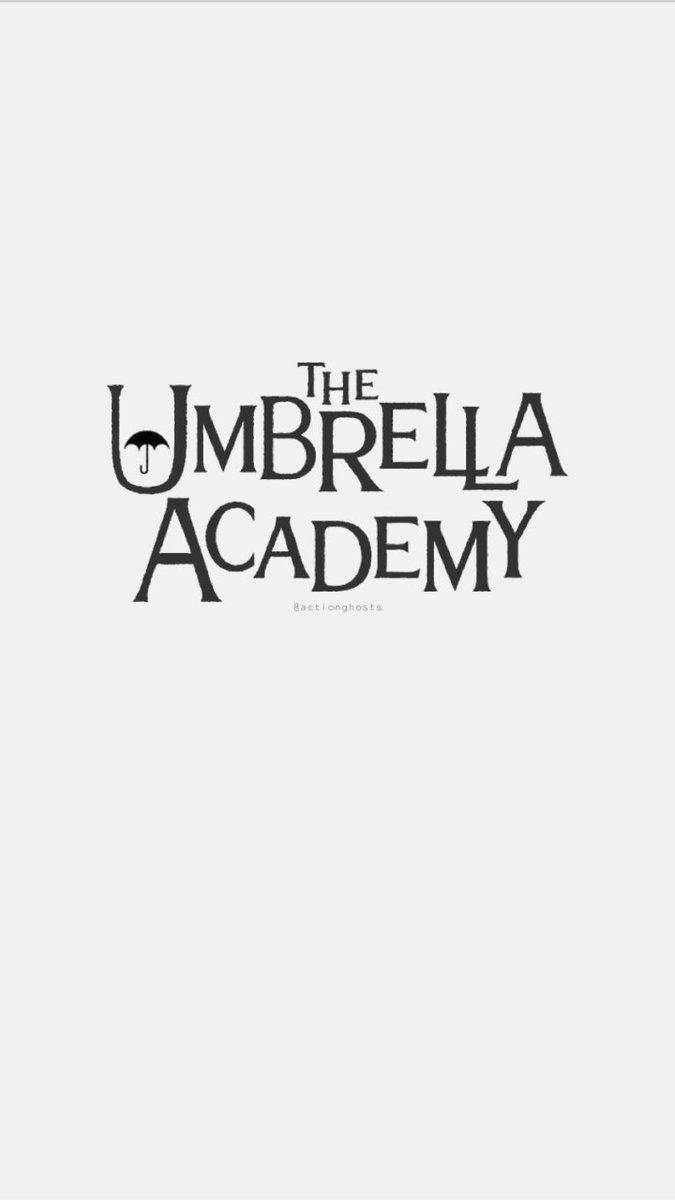 The Umbrella Academy, light gray background, bold black serif font, SD Phone Wallpaper