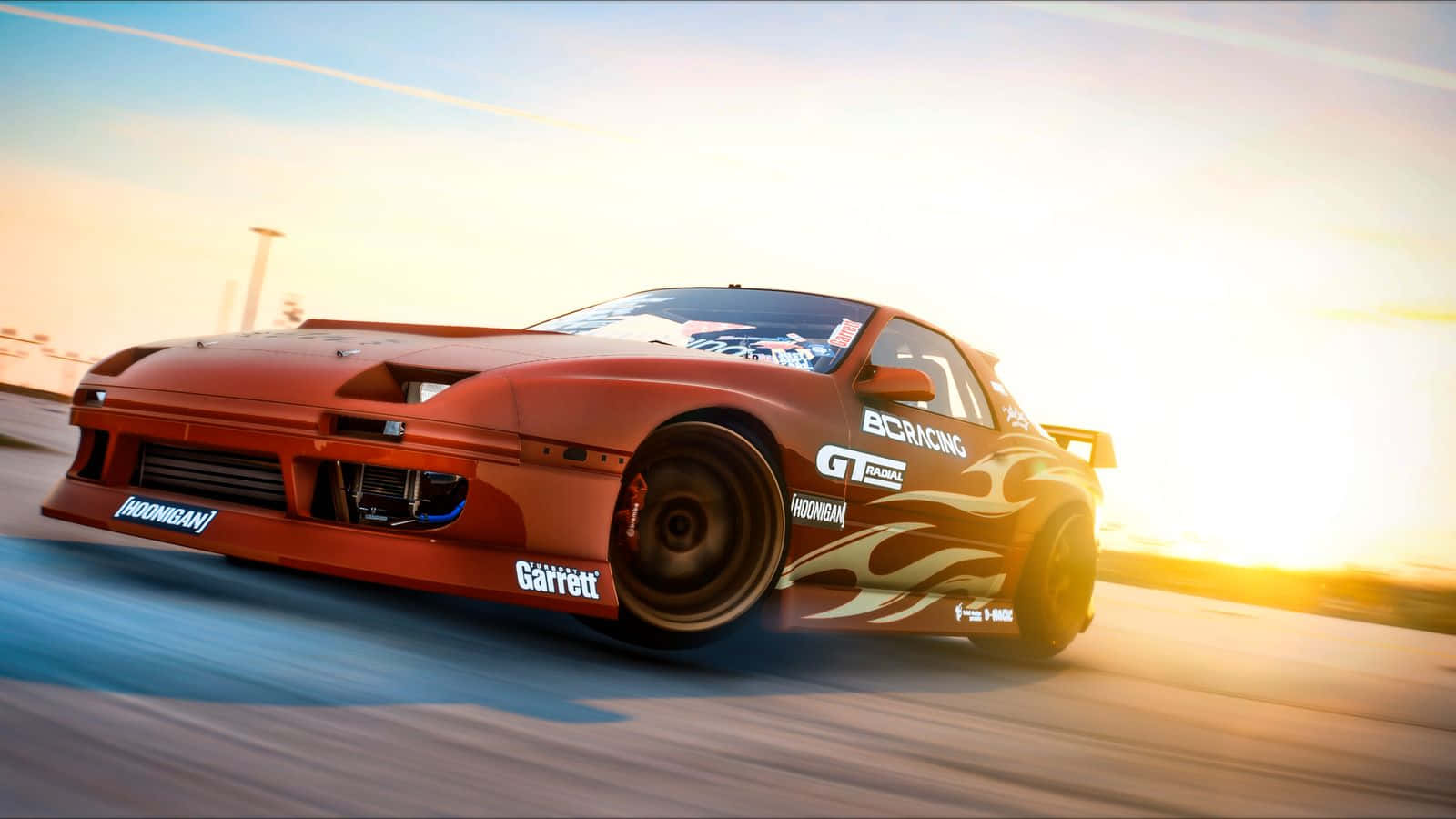 FiveM, drift car, flame decals, HD Desktop Wallpaper