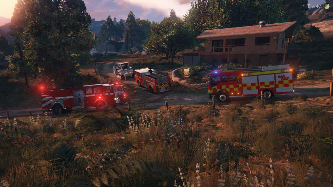 FiveM, Fire trucks, Emergency vehicles, HD Desktop Wallpaper