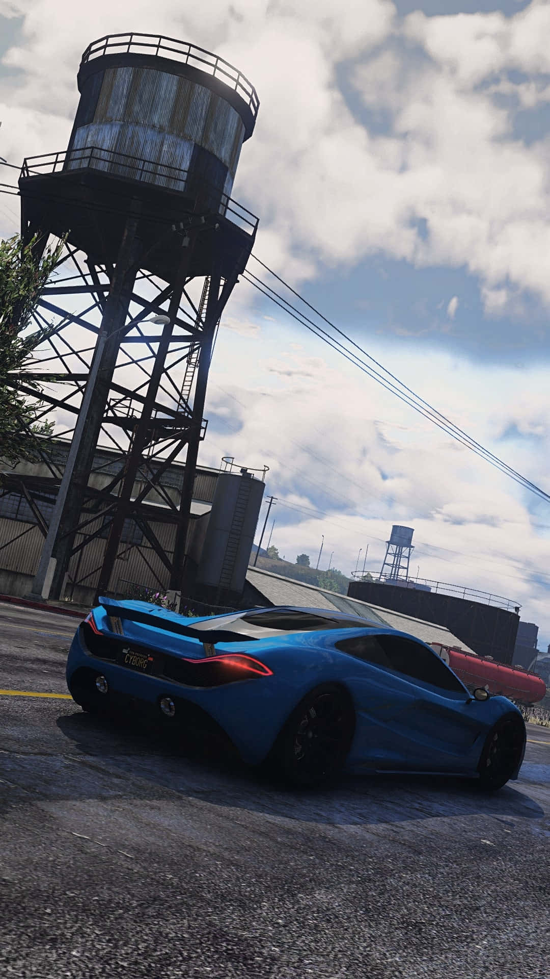 FiveM, sports car, cloudy sky, Full HD Phone Wallpaper