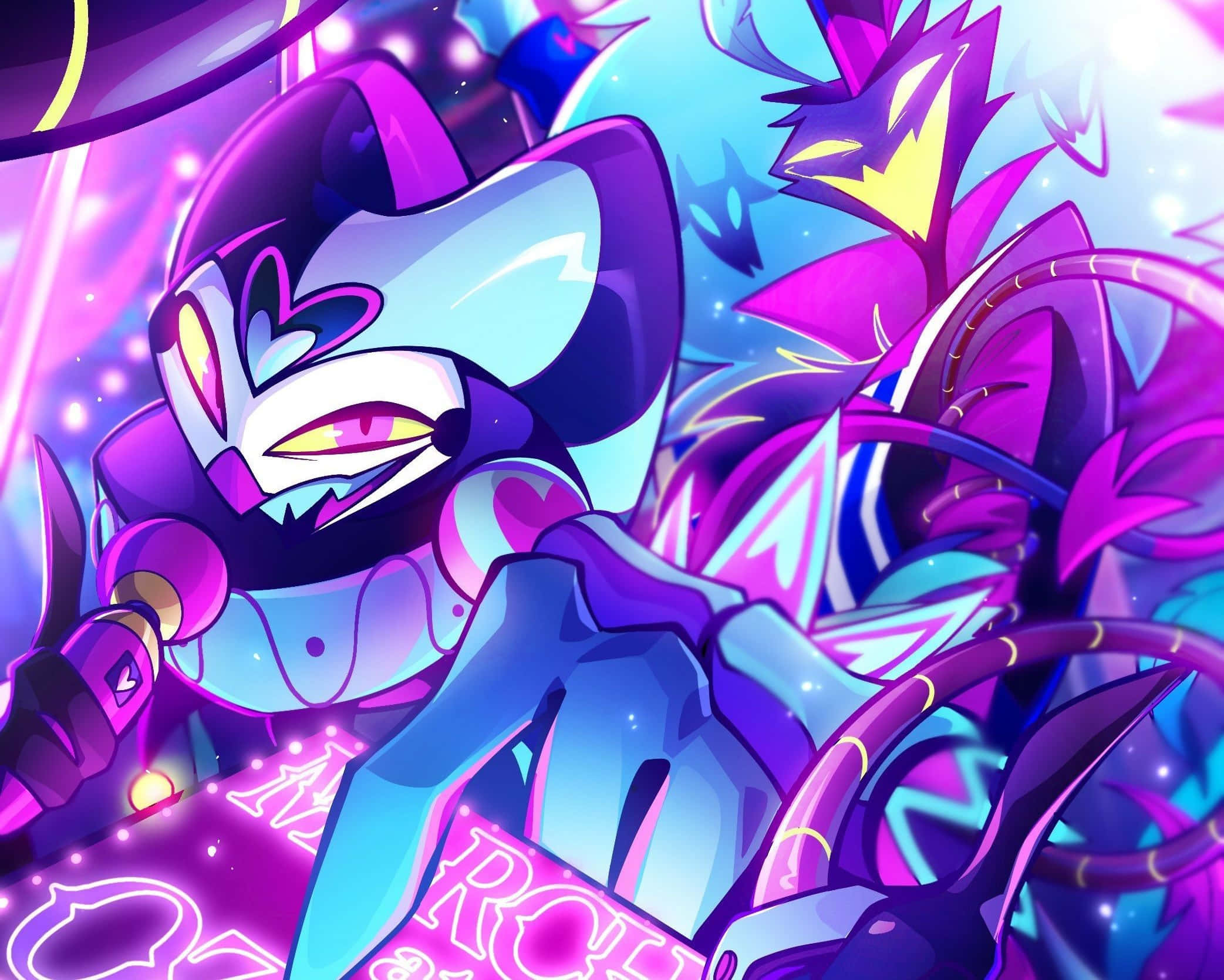 Fizzarolli, purple, blue, Full HD Desktop Wallpaper