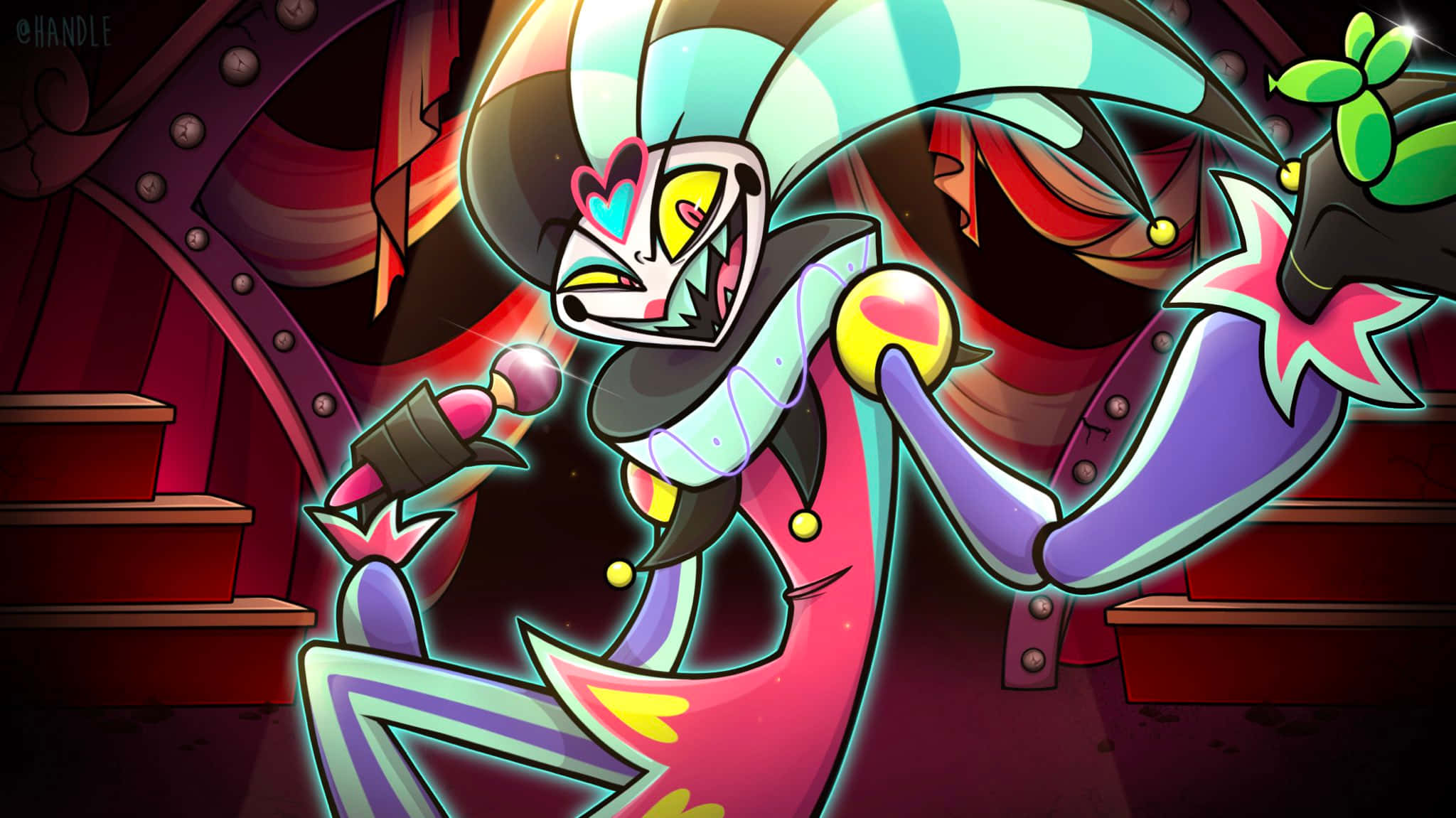 Fizzarolli, colorful, cartoon jester, Full HD Desktop Wallpaper