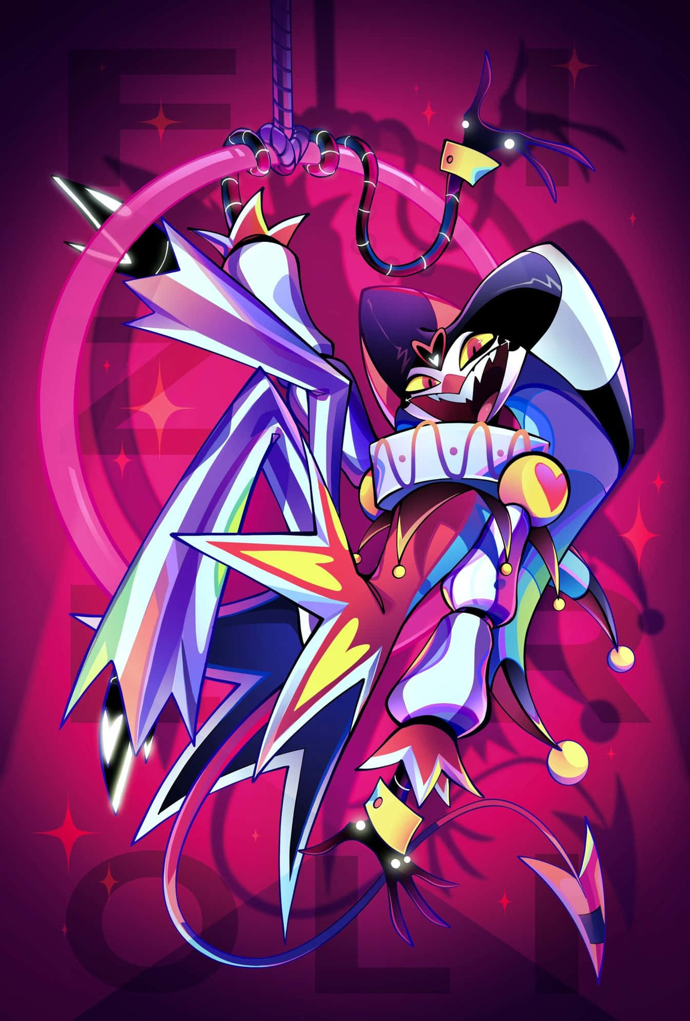 Fizzarolli, anime character, geometric wings, Full HD Phone Wallpaper