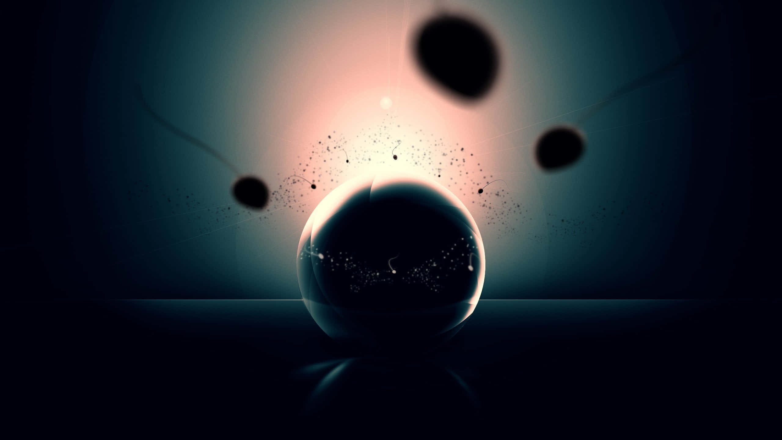 Fl Studio, glowing orb, dark gradient backdrop, 2K Desktop Wallpaper
