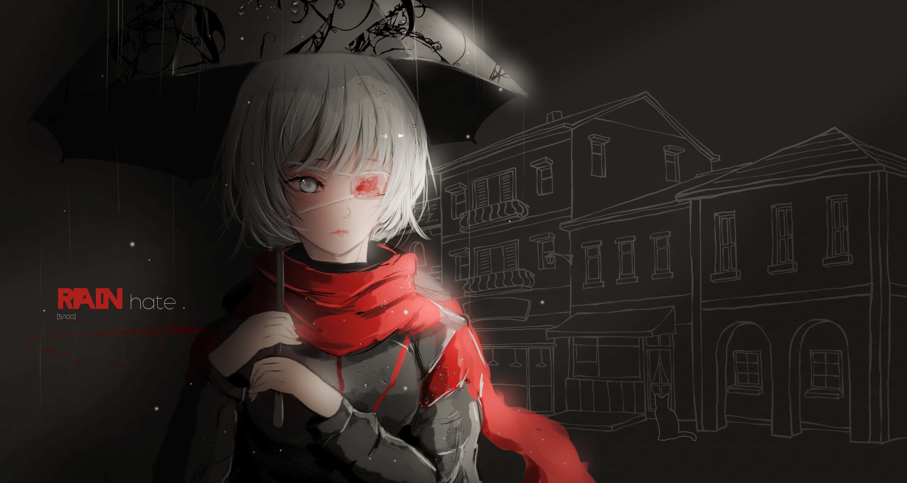 Fl Studio 3000, 1598, red eyes, 2K Desktop Wallpaper