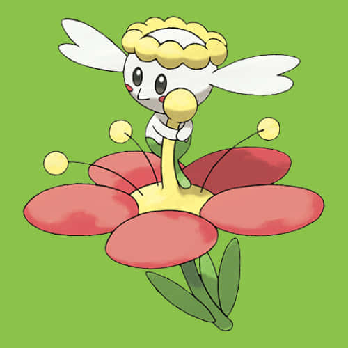 Flabébé, white Pokémon, yellow hair, SD Desktop Wallpaper