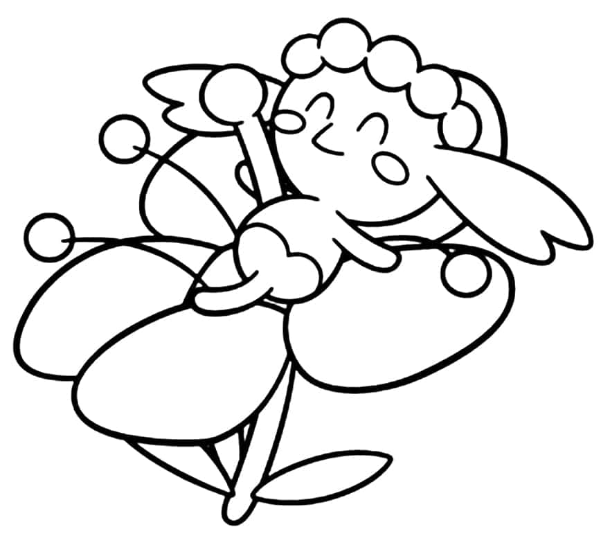 Flabébé, line art, curly hair, SD Desktop Wallpaper