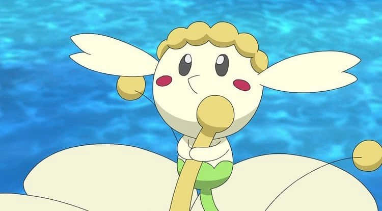 Flabébé, anime-style, cream wings, SD Desktop Wallpaper