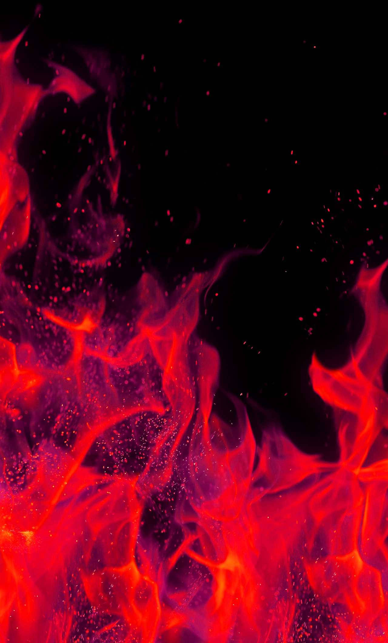 pastel red fire, vivid red, magenta flames, Full HD Phone Wallpaper
