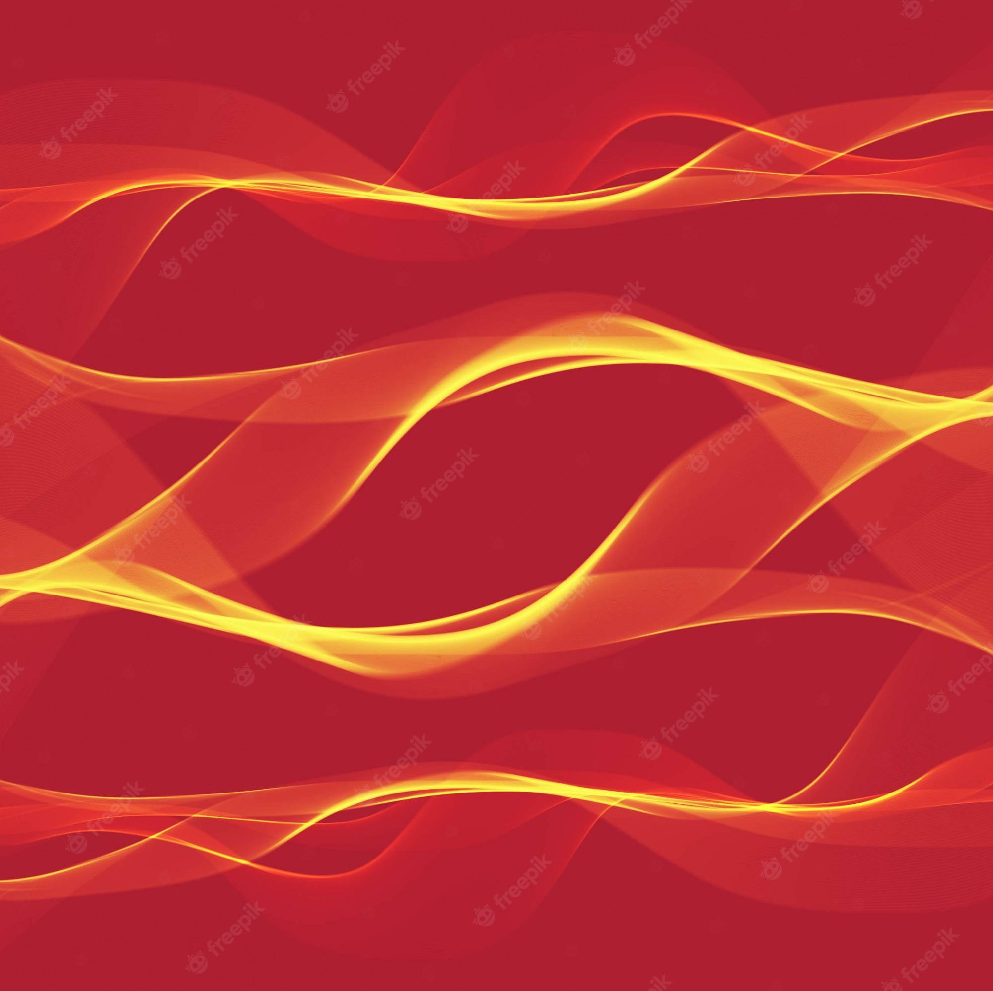 red fire ocean waves, golden waves, deep red abstract background, Full HD Desktop Wallpaper