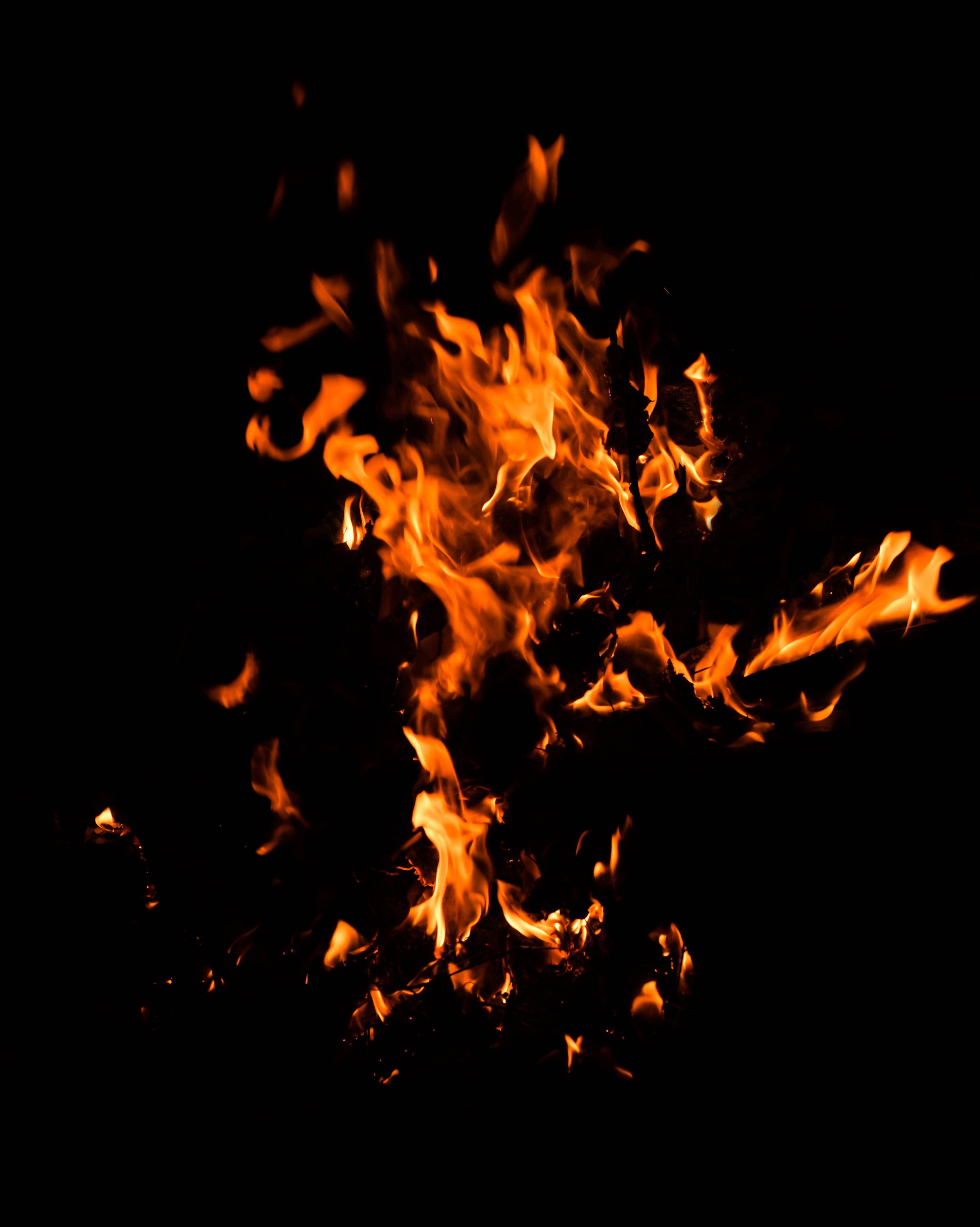 red fire, cross shape, vivid orange flames, 4K Phone Wallpaper
