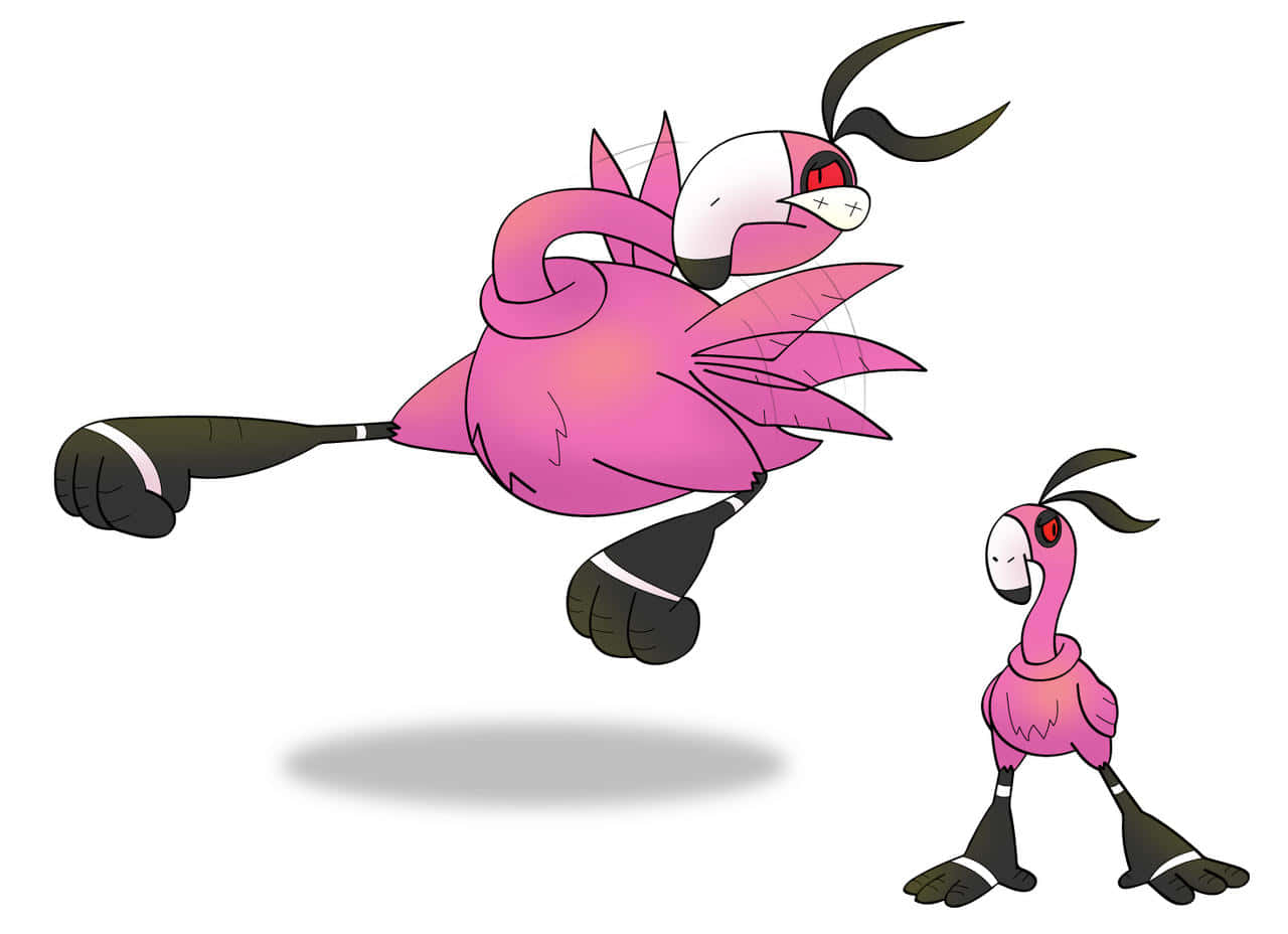 animated flamingo characters, cartoon flamingos, large airborne flamingo, HD Desktop Wallpaper