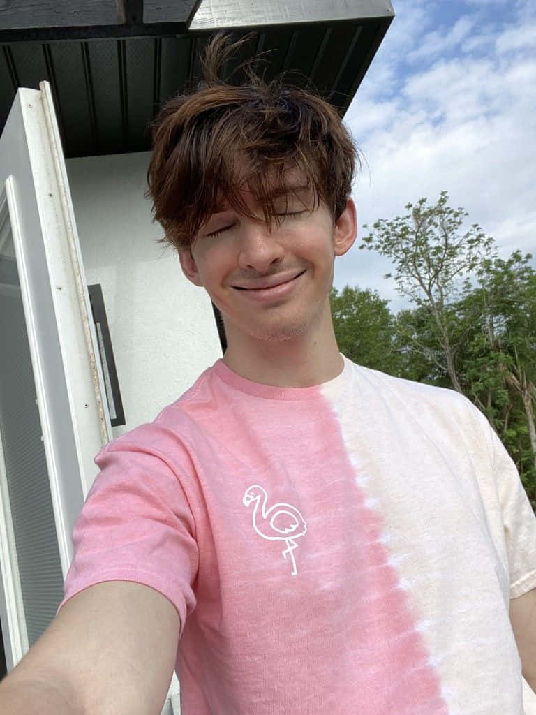 Flamingo Albert, pink and white tie-dye shirt, flamingo logo, SD Phone Wallpaper