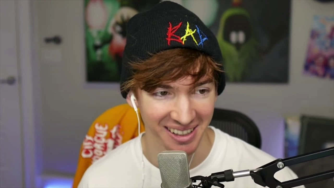 Flamingo Albert, black beanie, microphone, HD Desktop Wallpaper