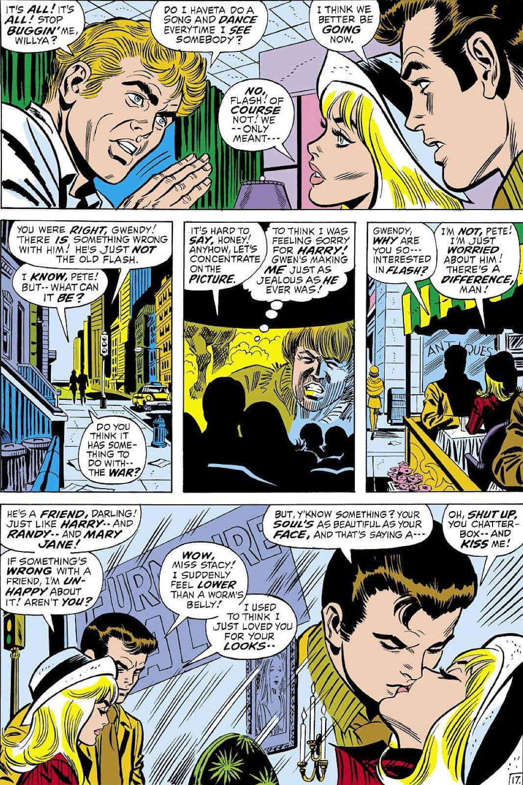 Flash Thompson, vintage comic book panels, 1960s style, HD Phone Wallpaper