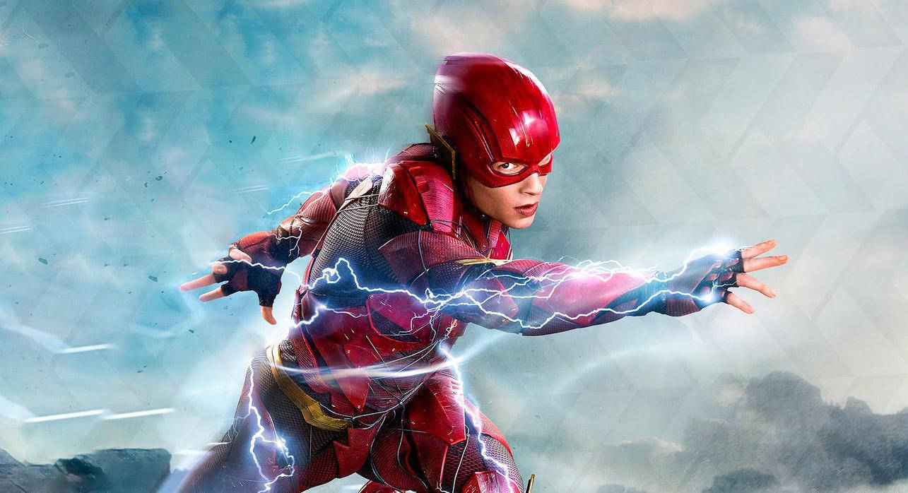 The Flash, red suit, electric blue lightning, HD Desktop Wallpaper