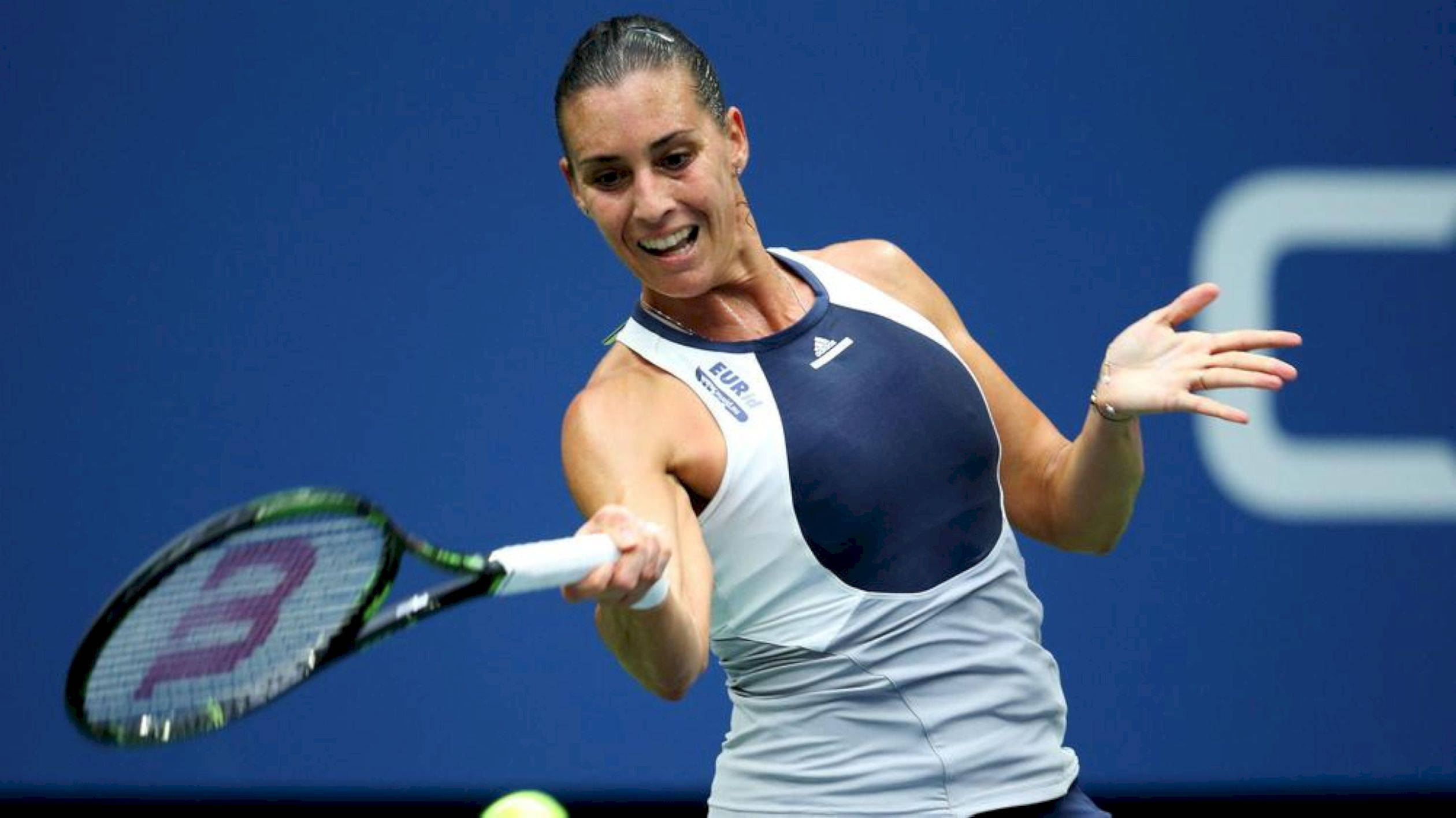 Flavia Pennetta, side receive, female tennis player, Full HD Desktop Wallpaper