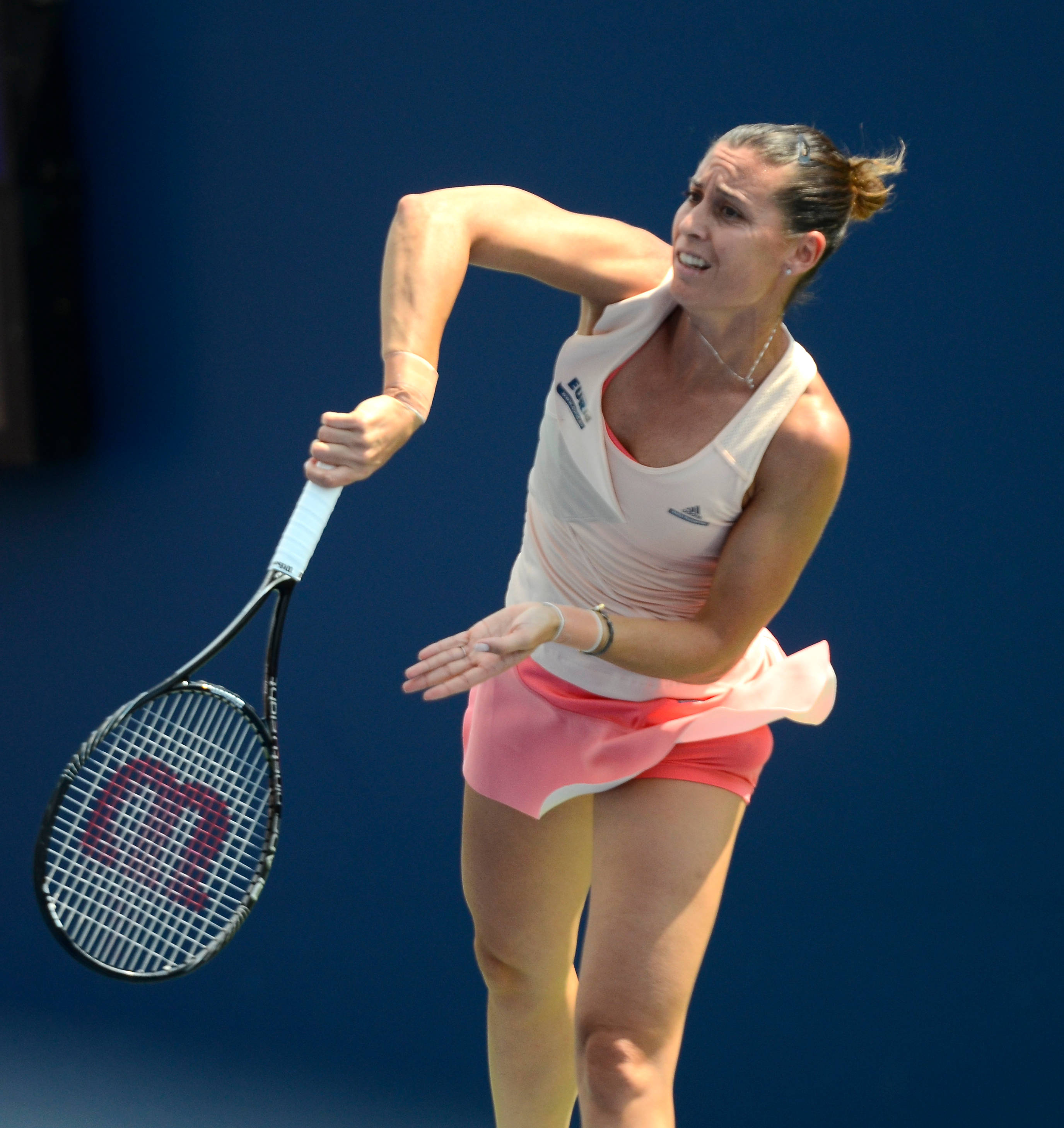 Flavia Pennetta, 2014 US Open, blue court, 2K Phone Wallpaper