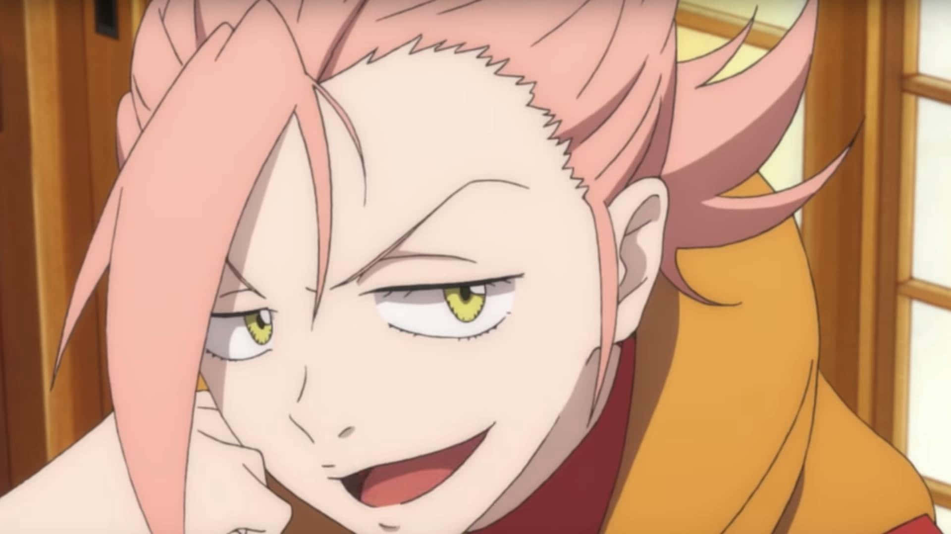 FLCL Alternative, pink hair, green eyes, Full HD Desktop Wallpaper
