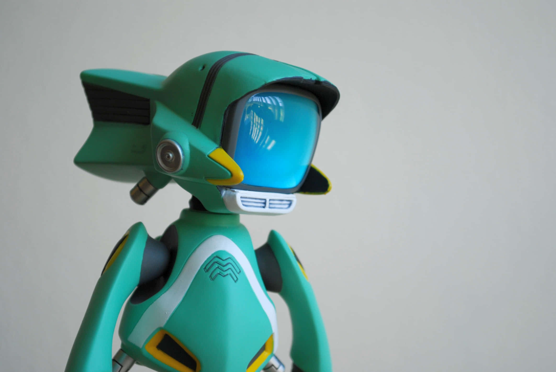 Flcl Canti, teal, yellow, Full HD Desktop Wallpaper