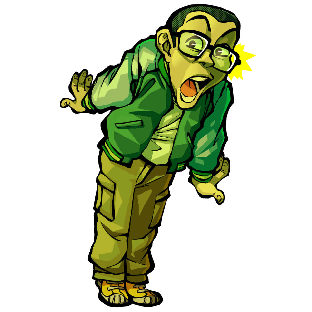 Gaku Manabe, green jacket, green pants, HD Desktop Wallpaper