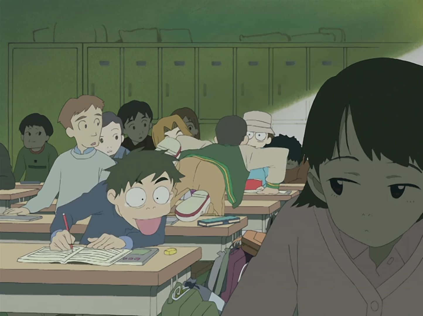 Flcl, Gaku Manabe, classroom scene, HD Desktop Wallpaper