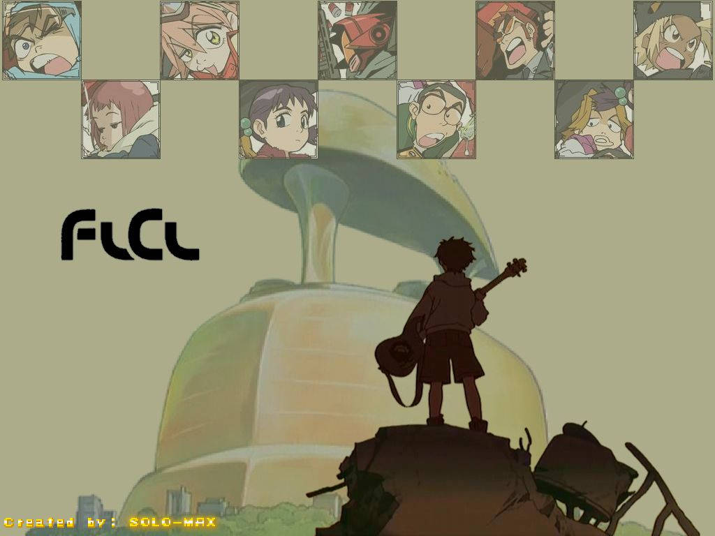 FLCL, anime boy, guitar, SD Desktop Wallpaper